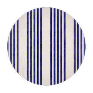 Navy und Beige fünf Streifen Muster Schneidebrett