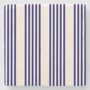 Navy und Beige fünf Streifen Muster Steinuntersetzer