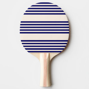 Navy und Beige fünf Streifen Muster Tischtennis Schläger