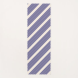 Navy und Beige fünf Streifen Muster Yogamatte