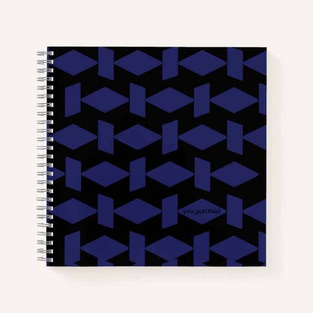 Navy und Black You Got dies für Tech Women Notizbuch (Vorderseite)
