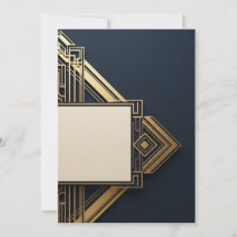 Navy- und Gold-Art-Deco