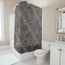 Navy und Gold Cheetah Print