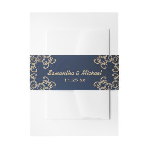 Navy und Gold Indianer Inspiriert Einladungsbanderole