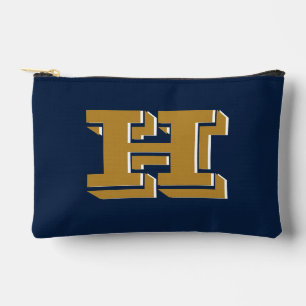 Navy- und Gold-Schulstolz-Farbstil-Monogramm Zubehörtasche