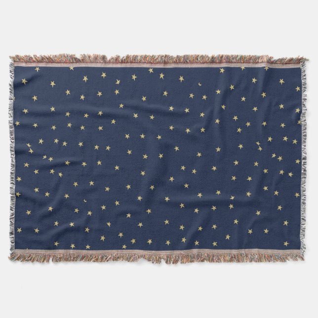 Navy- und Gold-Stars Decke (Vorderseite)