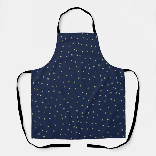 Navy- und Gold-Stars Schürze (Vorderseite)