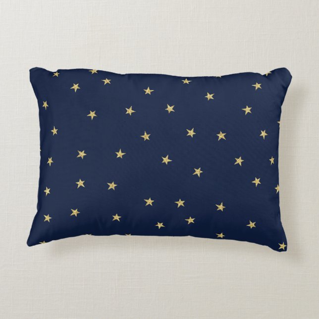 Navy- und Gold-Stars Zierkissen (Rückseite)