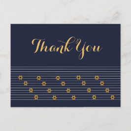 Navy und Golden Star von David Danke Postkarte