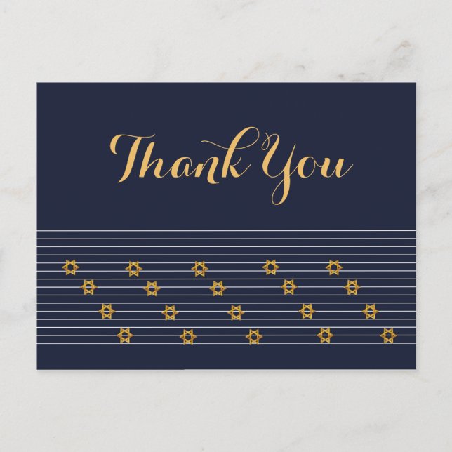 Navy und Golden Star von David Danke Postkarte (Vorderseite)