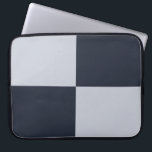 Navy und Grau-Rechtecke Laptopschutzhülle<br><div class="desc">Zwei Rechtecke und zwei graue Rechtecke bilden ein kariertes Muster in diesem sauberen digitalen Design. Es hat einen kühnen,  aber klassischen Look. Digitales Bild. Copyright © 2012 Claire E. Skinner. Alle Rechte vorbehalten.</div>