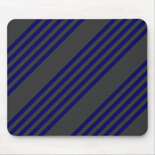 Navy und Holzkohle fünf Streifen Muster Mousepad