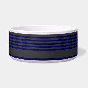 Navy und Holzkohle fünf Streifen Muster Napf