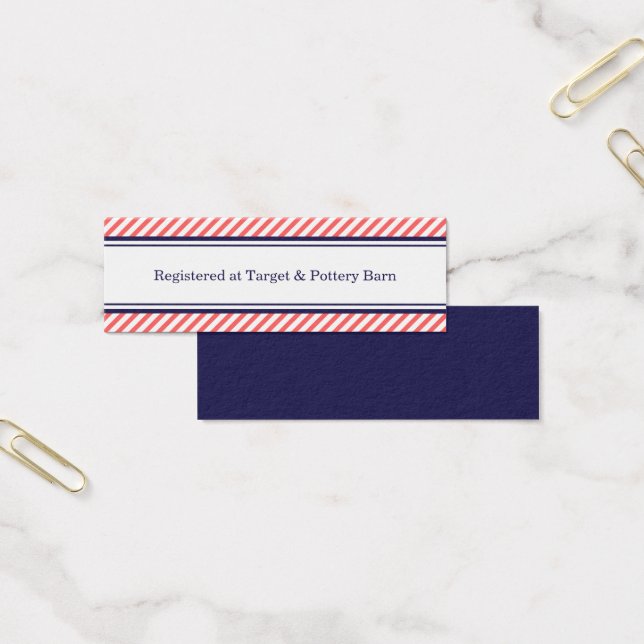 Navy und Koral Nautical Wedding Card (Büro)
