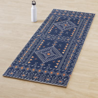 Navy- und Kupfer-Südwestlicher Stammes-Kilim