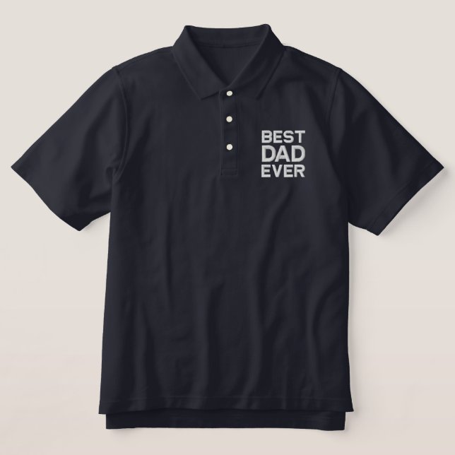 Navy und Pastel Blue Bester Vater je (Design Vorderseite)