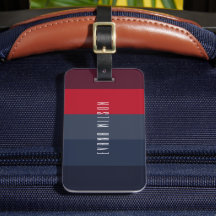 Navy- und rote Minimal-Farblockstreifen