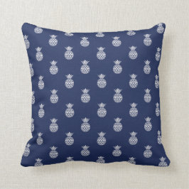 Navy und Weiße Ananas Kissen
