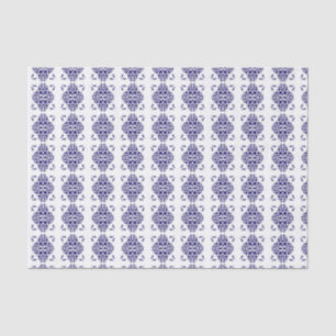 Navy und White Damask Muster Seidenpapier