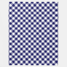 Navy und White Diagonal Buffalo Kariert