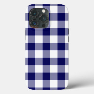 Navy und White Gingham Kariert Case-Mate iPhone Hülle