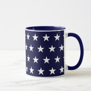 Navy und White Stars Tasse