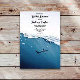 Navy Underwater Shark Nautical Beach Brautparty Einladung