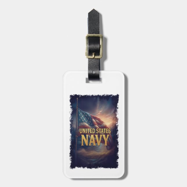 Navy USN VETERAN Gepäckanhänger (Vorderseite vertikal)