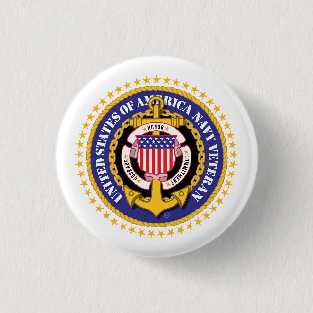 Navy Veteran Button (Vorderseite)