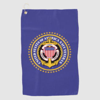 Navy Veterann Golfhandtuch