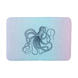 Navy-Vintag-Octopi-Illustration Badematte