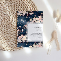 Navy Waves Sakura Blossom Moderne Hochzeit