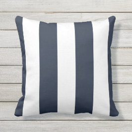 Navy & White AwnStripe Außenwirbelkissen Kissen