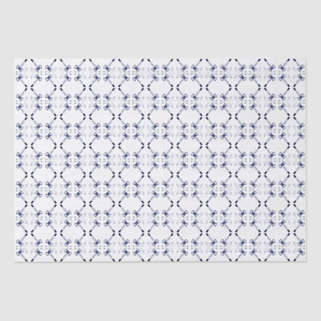 Navy White Blue Pink Gavel Tissue Paper Seidenpapier (Vorderseite)