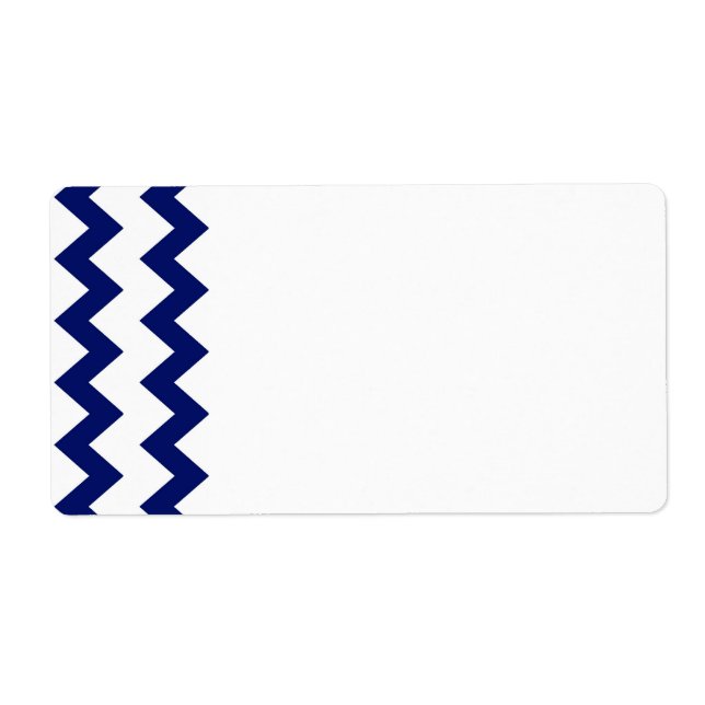 Navy White Chevrons Label (Vorne)