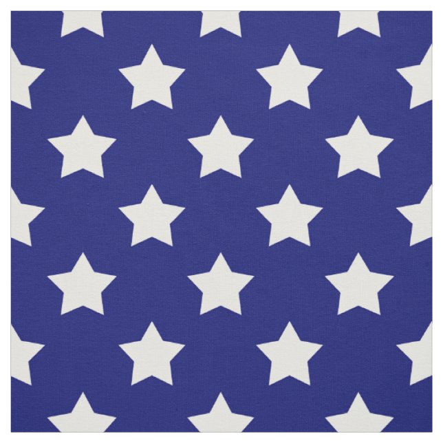 Navy White Stars Muster Decorative Textil Stoff (Muster)