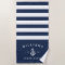 Navy & White Stripe Personalisiertes Strandhaus
