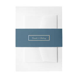 Navy White Wedding Einladungsbanderole