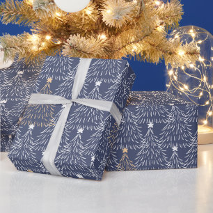 Navy Winter Christmas Geschenkpapier
