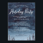 Navy Winter Watercolor Holiday Party Einladung<br><div class="desc">Diese elegante winterfarbene Urlaubsparty lädt zum Verweilen ein.</div>