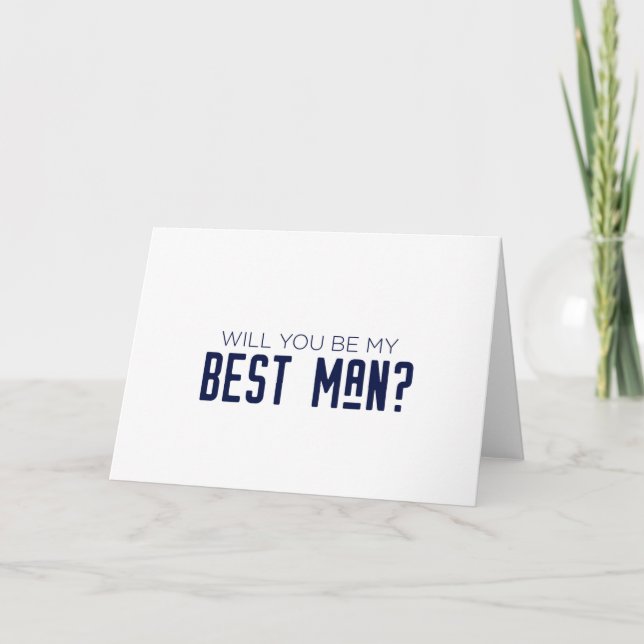 Navy wird mein Trauzeuge Hochzeitskarte sein Einladung (Vorderseite)