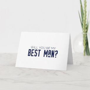 Navy wird mein Trauzeuge Hochzeitskarte sein Einladung