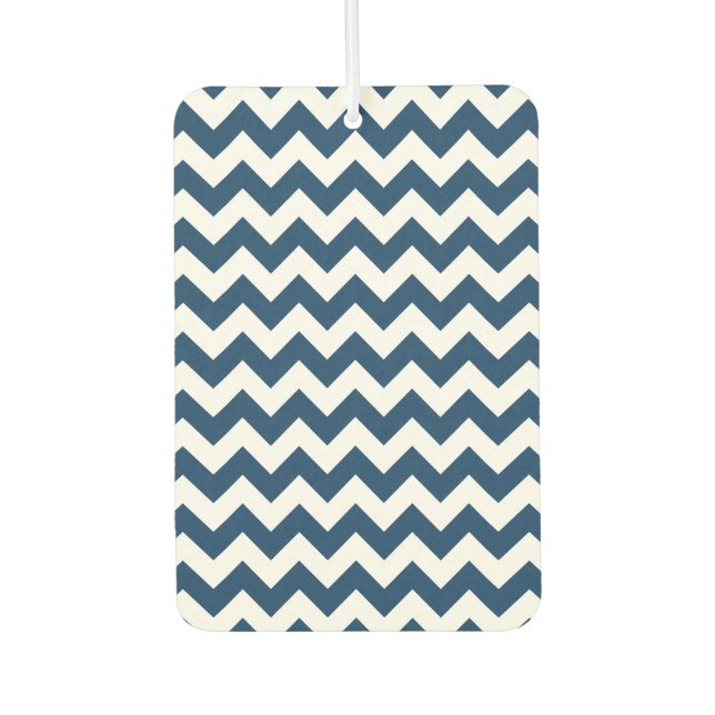 Navy Zigzag, Zickzack, Marine, geometrisches Muste Autolufterfrischer (Vorderseite)