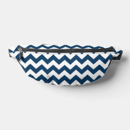 Navy Zigzag, Zickzack, Marine, geometrisches Muste Bauchtasche