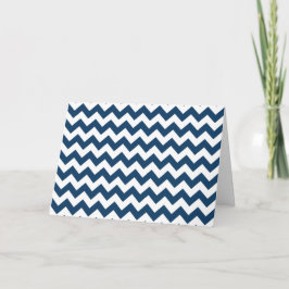 Navy Zigzag, Zickzack, Marine, geometrisches Muste Karte