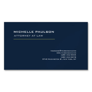 Navyblau Elegant Schlicht Modern Professionell Magnetische Visitenkarte