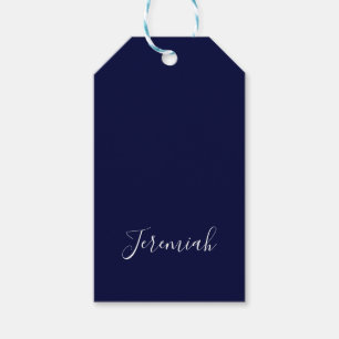 Navyblau Farbe schlichte moderne eigene Name Kalli Geschenkanhänger