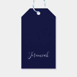 Navyblau Farbe schlichte moderne eigene Name Kalli Geschenkanhänger