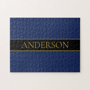 Navyblau & Gold Name Nachname oder Firma