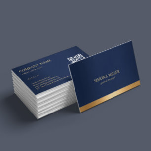 Navyblau und Gold Visitenkarte